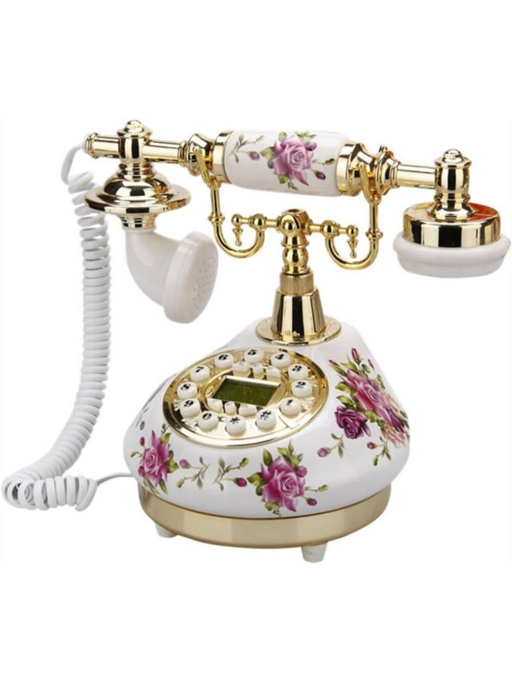 Vintage Retro Antique Telephone - Old Fashioned Push Button Dial for Home Decor
